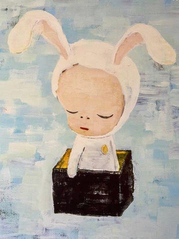 Yoshitomo Nara (1959) - Little Bunny in the Box 1996 -