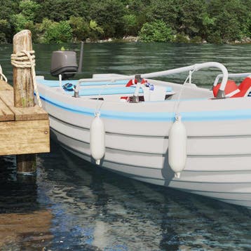 vidaXL Boot 2 st Ø 11 x 40 cm Wit PVC, Watersport en Boten, Bootonderdelen, Verzenden, Nieuw