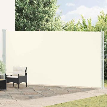 vidaXL Tuinscherm uittrekbaar 200x614 cm crème, Verzenden