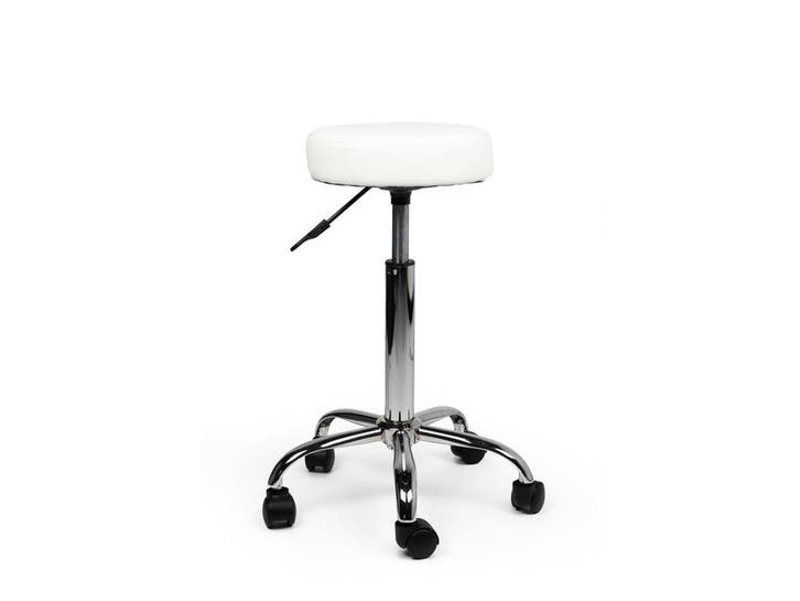 Tabouret Wit - Standaard Zithoogte, Maison & Meubles, Tabourets