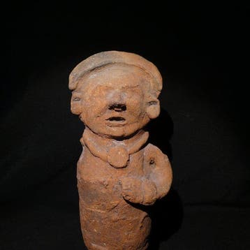 Veracruz, Terracotta Figuur. 27 cm hoog. Spaanse