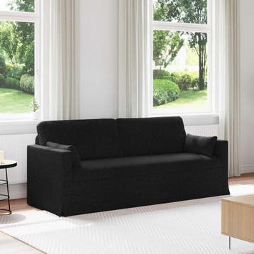 vidaXL bank / zetel Zwart 198 x 78 x 80 cm Stof, Verzenden, Nieuw