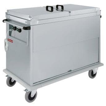 Bain Marie Wagen | Deksel + Kast | Draaideur | 2x GN 1/1 |, Verzenden