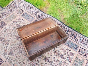 Coffre de rangement - Épinette - Coffre en bois, Antiquités & Art