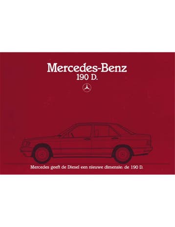 1983 MERCEDES BENZ 190D BROCHURE NEDERLANDS, Ophalen of Verzenden