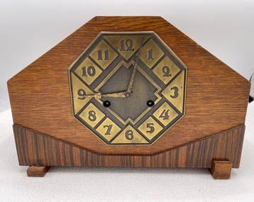 Horloge de l’école d’Amsterdam - Bois, Bronze - 1900-1910, Antiquités & Art