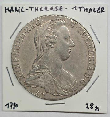 Autriche. Marie-Thérèse. Thaler (taler) 1780 / Restrike, Timbres & Monnaies