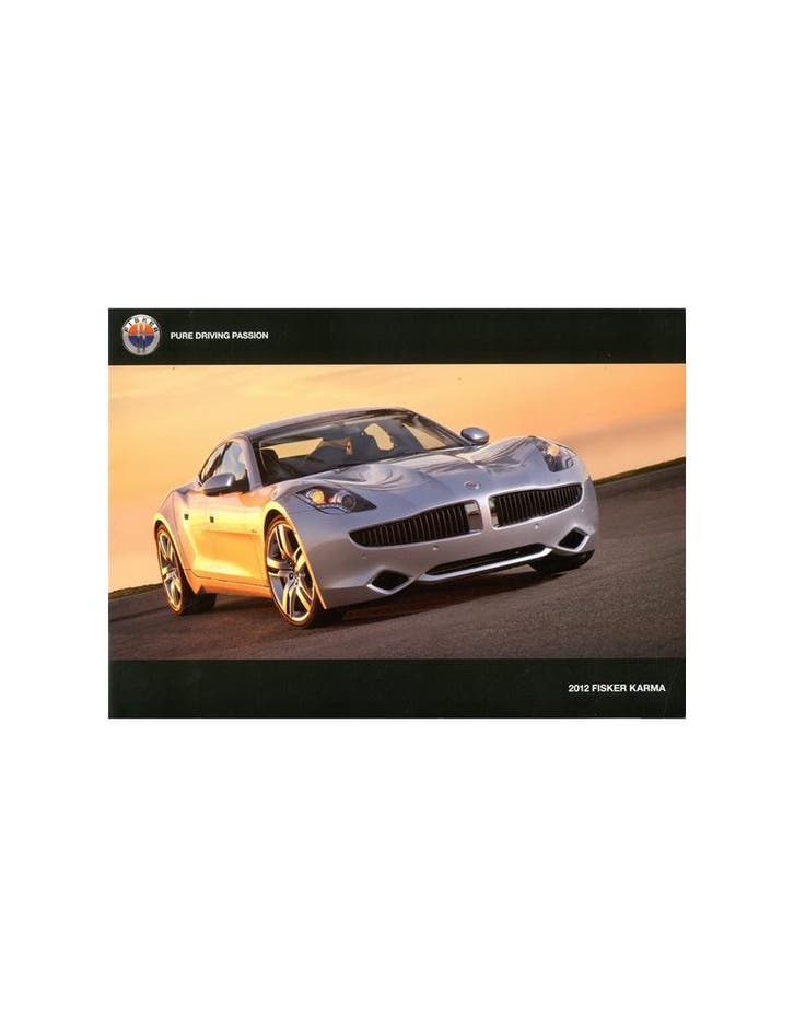 2012 FISKER KARMA BROCHURE DUITS, Livres, Autos | Brochures & Magazines
