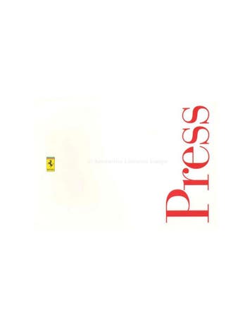1996 FERRARI PROGRAMMA PERSMAP ENGELS & ITALIAANS 1122/96, Nieuw