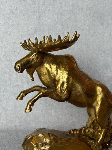 Beeld, Eland - 18.5 cm - Brons