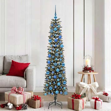 vidaXL Kunstkerstboom met 300 LED Groen 180 cm PVC en, Verzenden, Nieuw