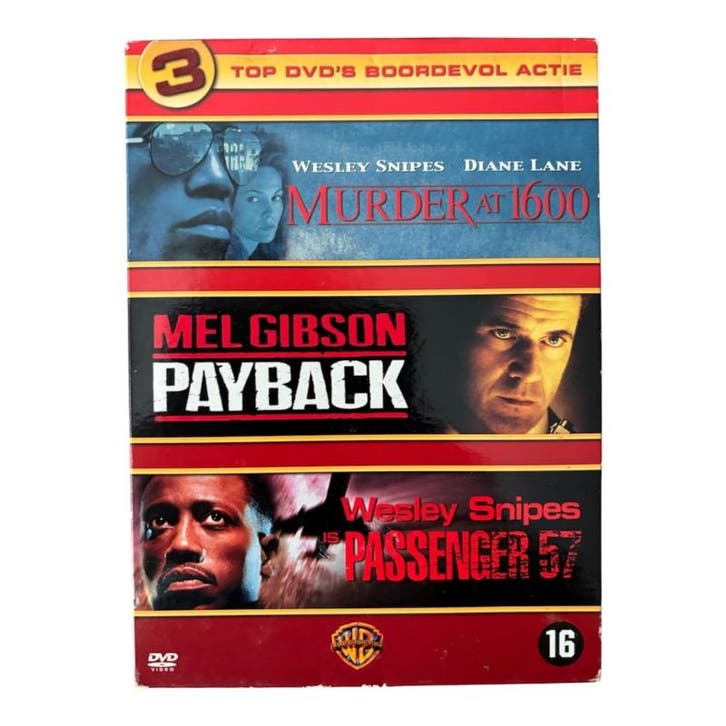 3 Top DVDs Boordevol Actie (Murder At 1600, Payback,, Cd's en Dvd's, Dvd's | Overige Dvd's, Verzenden