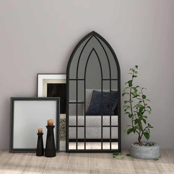 vidaXL Spiegel 100x45 cm ijzer zwart, Huis en Inrichting, Verzenden, Nieuw