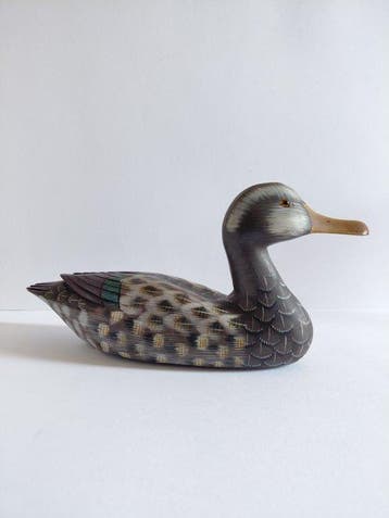 Lokeend - Période 1950-1970, peint main, sculpture 27 cm,