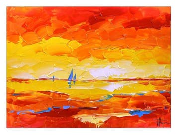 Olivier Pfleger - Mandrafina  Les voiles bleues  FORMAT XL