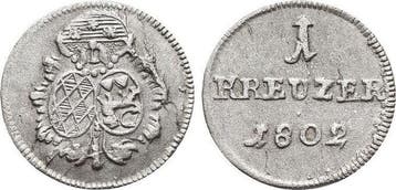 Kreuzer 1802 Loewenstein-wertheim-rochefort Dominik Const..., Verzenden