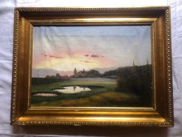 German School (XX) - Romantische Stimmungslandschaft mit
