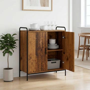 vidaXL Dressoir Oud hout 97 x 33 x 81 cm Bewerkt hout, Verzenden