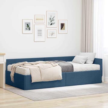 vidaXL Hoekbedframe met Matras Anders met hoofdeinde 2 st, Verzenden