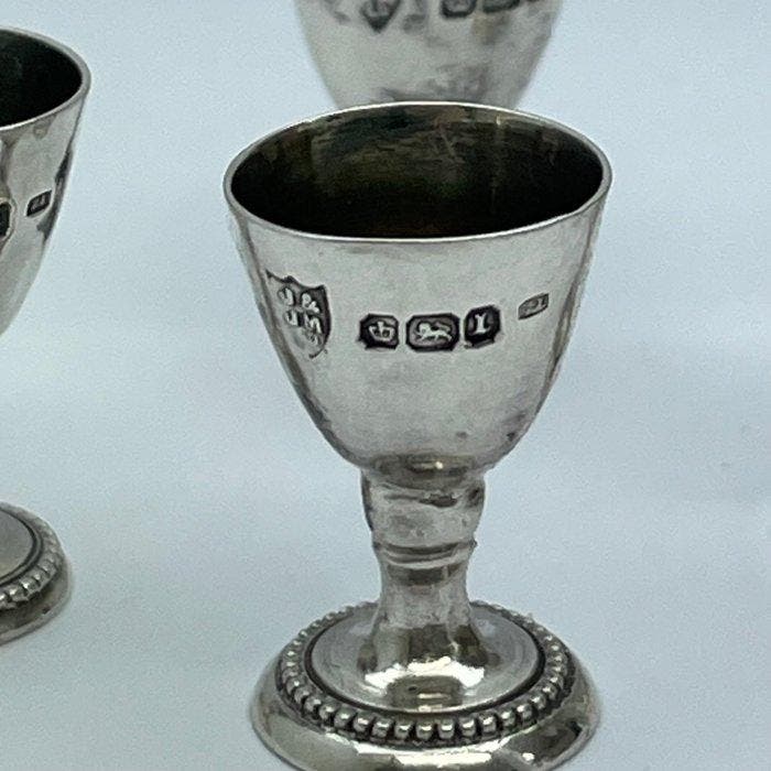 J & J Maxfield Ltd, Sheffield (reg. 1902) - Beker (6) - .925, Antiek en Kunst, Antiek | Zilver en Goud