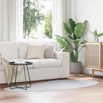 vidaXL Tapijt HUARTE Grijs 100 x 200 cm Polyester, Verzenden