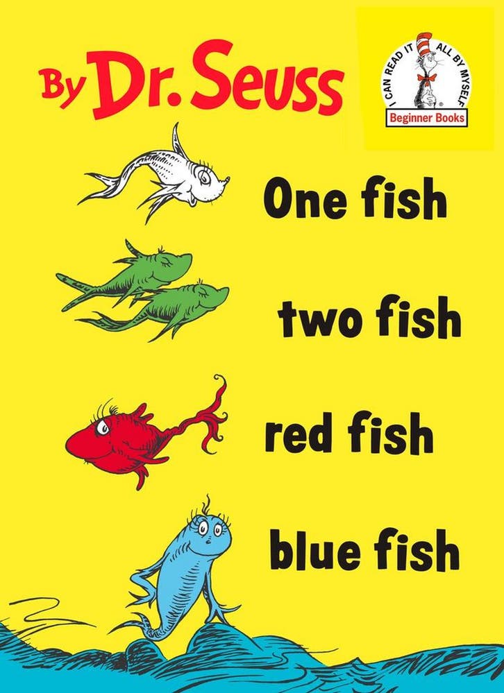 One Fish Two Fish Red Fish Blue Fish 9780394800134 Dr Seuss, Boeken, Taal | Engels, Gelezen, Verzenden