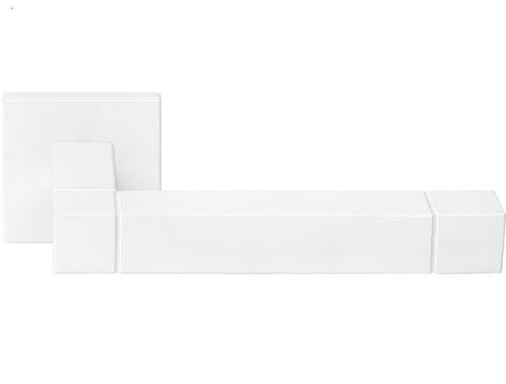 Deurklink SQUARE JB100G geveerd op rozet mat wit, Bricolage & Construction, Fenêtres & Moustiquaires