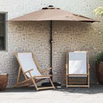 vidaXL Tuinparasol Taupe 294 x 150 x 224 cm Polyester en, Verzenden, Nieuw