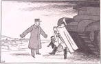 Pétain weert Hitler bij Bizerta op spotprent (lijst optie), Verzamelen, Militaria | Tweede Wereldoorlog, Verzenden, Foto of Poster