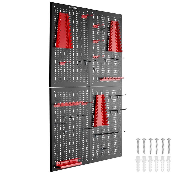 tectake Gereedschapswand Jonah met haken en houders - 4-deli, Bricolage & Construction, Outillage | Outillage à main, Envoi