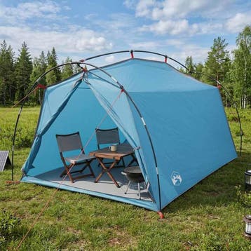 vidaXL Tunneltent 2-persoons Blauw 185T Polyester met PU, Caravans en Kamperen, Tenten, Verzenden, Nieuw