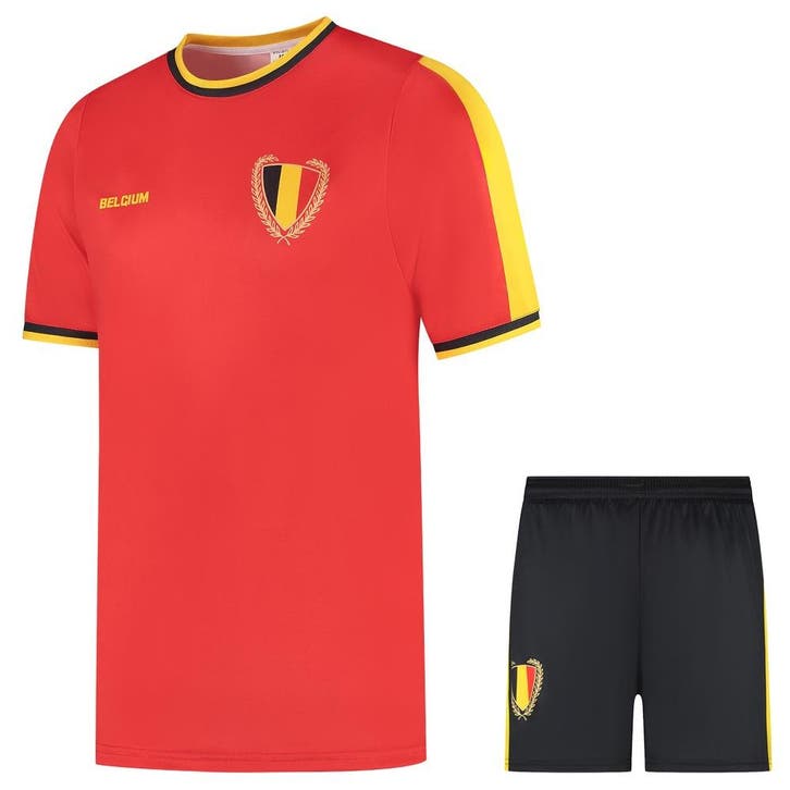Kingdo Belgie Voetbaltenue Thuis - Eigen Naam - WK 2026 -, Sport en Fitness, Voetbal, Bal, Nieuw, Verzenden
