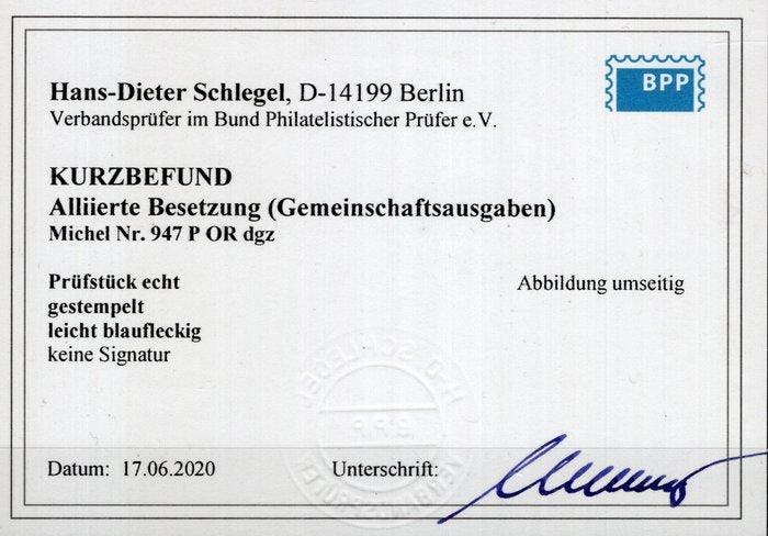 Geallieerde bezetting - Duitsland 1947 - 12 Pf. arbeider, Timbres & Monnaies, Timbres | Amérique