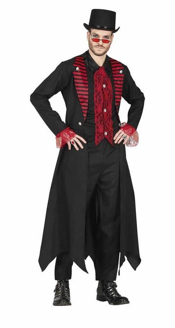 Gothic Halloween Kostuum Heren Rood, Verzenden, Nieuw