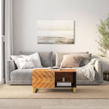 vidaXL Salontafel 80x50x40 cm massief mangohout bruin en, Verzenden, Nieuw