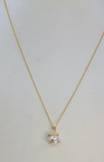 Ketting met hanger - 18 karaat Geel goud Parel - Gouden