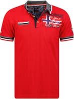 Geographical Norway Denim Polo Shirt Met Borstzakje Krusty, Verzenden, Nieuw