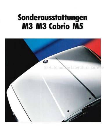 1989 BMW M3 CABRIOLET M5 SPECIALE BENODIGHEDEN BROCHURE EN.., Ophalen of Verzenden