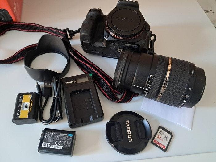 Sony, Tamron SLT-A37 + Tamron 18-200 XR Di II Digitale, Audio, Tv en Foto, Fotocamera's Digitaal