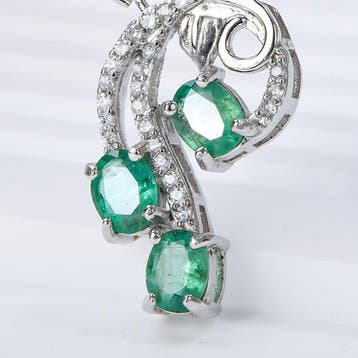 Zonder minimumprijs - Ketting met hanger - 18 karaat Zilver,