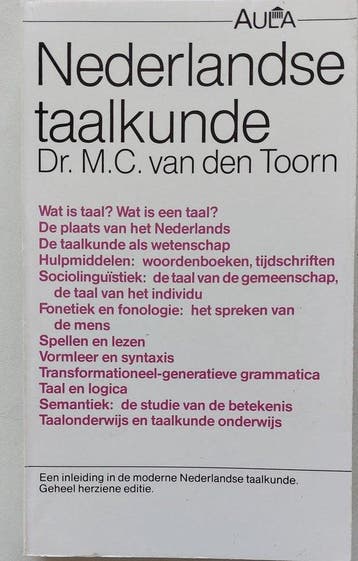 Nederlandse taalkunde - van den Toorn, Boeken, Verzenden, Nieuw