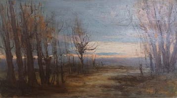 Napoleone Parisani (1854-1932) - Paesaggio con bosco