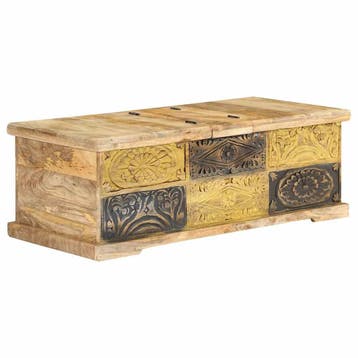 vidaXL Salontafel 100x50x35 cm massief mangohout, Verzenden, Nieuw