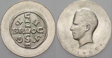 Zilver medaille 1965 Belgie-koenigreich Baudouin 1951-1993, Verzenden
