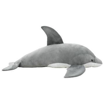 vidaXL Knuffel dolfijn pluche grijs, Kinderen en Baby's, Verzenden, Nieuw