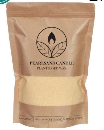 Kaarsenzand Pearl Sand Creme inclusief 4 lonten 400 g, Nieuw