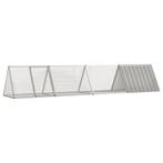 vidaXL Konijnenhok 403,5x80,5x71 cm gegalvaniseerd staal, Verzenden