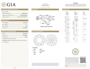 Ring - 18 karaat Witgoud, Geel goud - 1.38ct. tw. Diamant, Handtassen en Accessoires, Nieuw