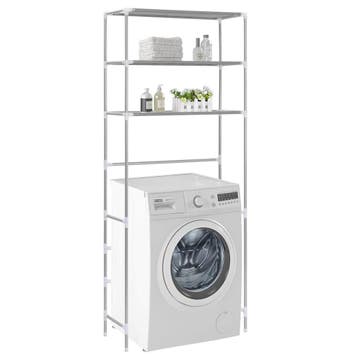 vidaXL Opbergrek voor boven wasmachine 3-laags 69x28x169 cm, Verzenden