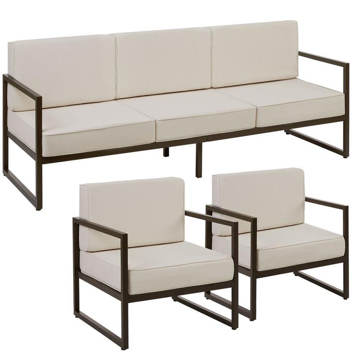 tectake Tuin-loungeset Comosa voor 5 personen, XXL kussens -, Tuin en Terras, Tuinsets en Loungesets, Verzenden